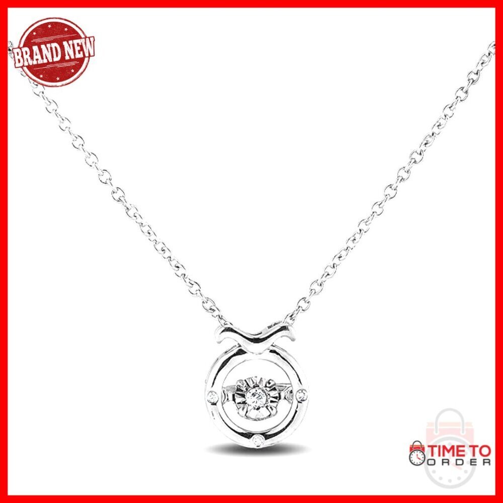 Sterling Silver Zodiac Pendant Necklace with Canadian Diamonds Elegant Minimal